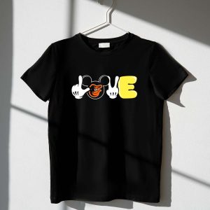 Baltimore Orioles Halloween Mickey Mouse Hands T-Shirt For Fans