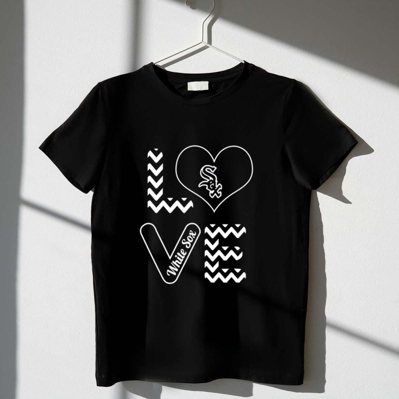 Love Chicago White Sox Heart Logo Baseball Fans T Shirt t shirt 1 1