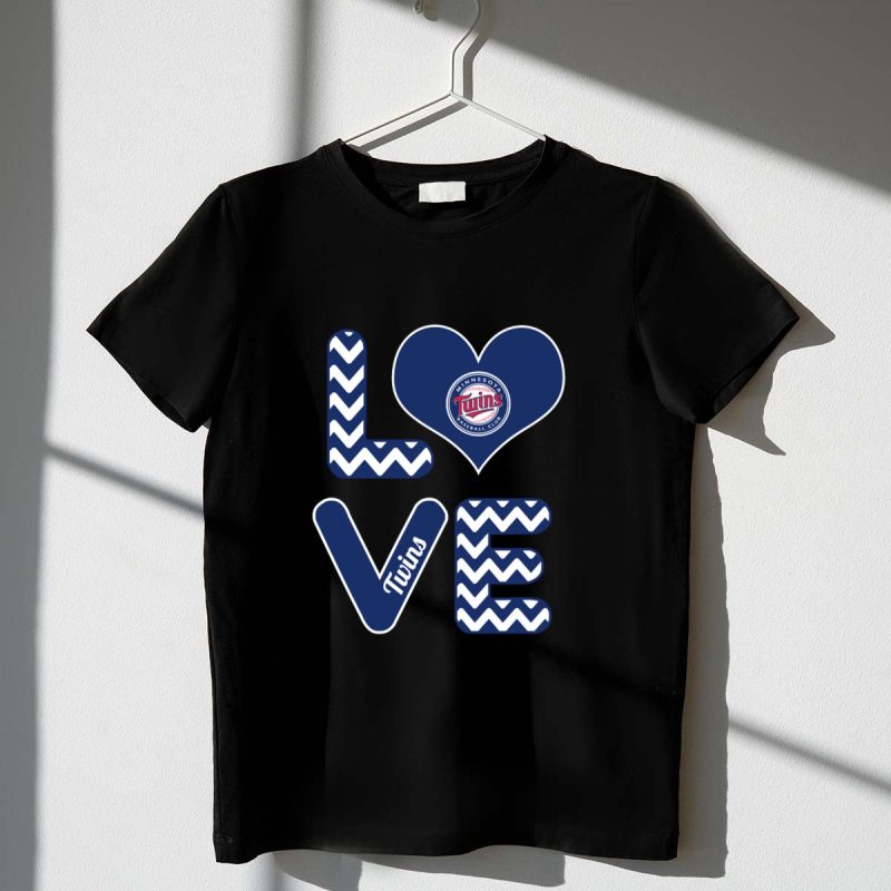 Love Minnesota Twins Heart Fans Baseball Club Twins T Shirt t shirt 1 1