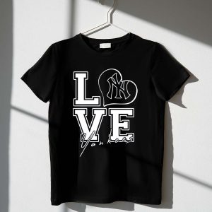 New York Yankees Love Graphic T-Shirt For Fans