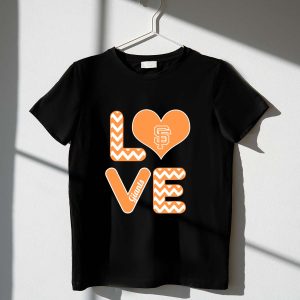 San Francisco Giants Heart Logo Fan Baseball T-Shirt For Sports Lovers