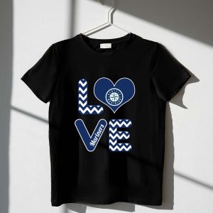 Seattle Mariners Chevron Heart T-Shirt For Baseball Fans - Love Seattle!