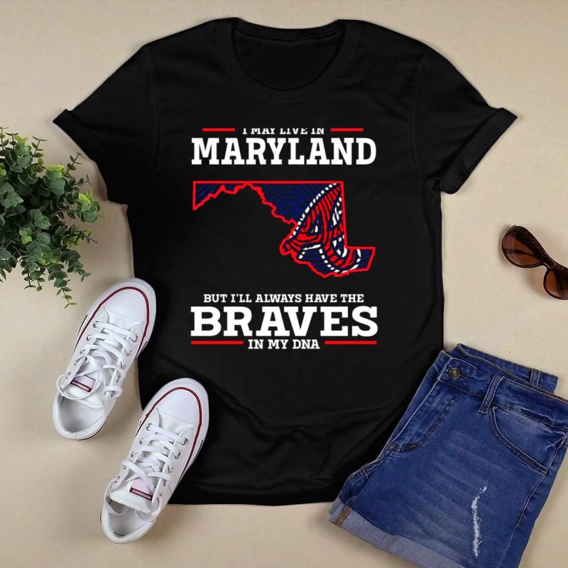 Maryland Pride T-Shirt - Braves In My Dna Design - Image 5