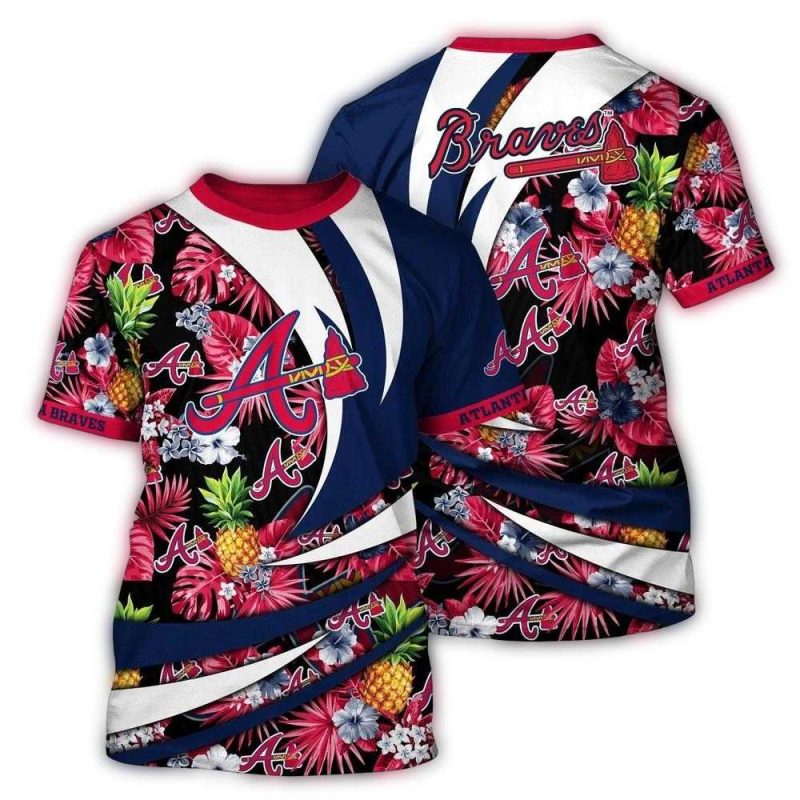 MLB Atlanta Braves 3D T Shirt Athletic Aura For Fans Baseball 1
