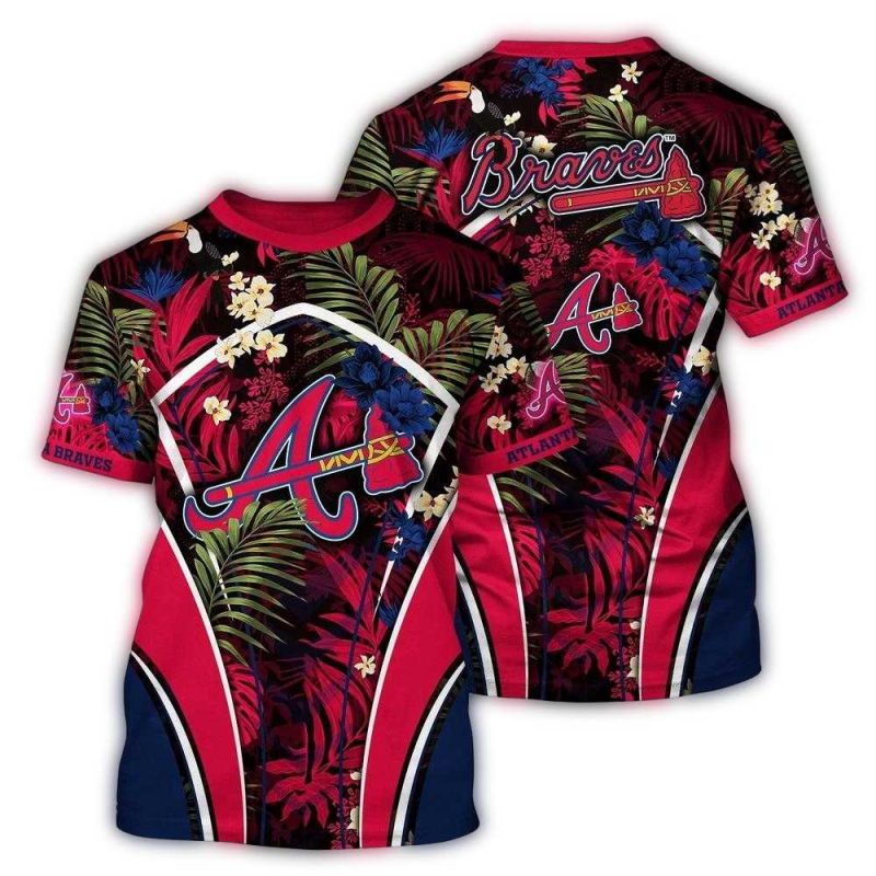 MLB Atlanta Braves 3D T Shirt Baseball Bliss For Fans Baseball 1
