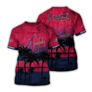 Vintage Atlanta Braves Coconut All-Over Print T-Shirt For Fans