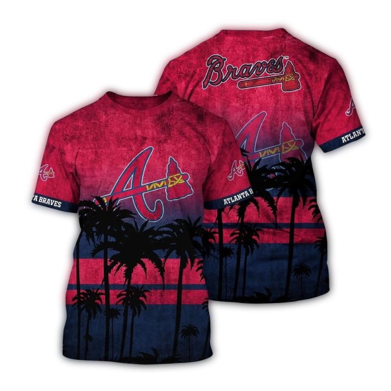 MLB Atlanta Braves 3D T Shirt Casual Style For Fans Sports 1