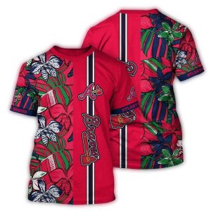 Vintage Atlanta Braves Floral All-Over Print T-Shirt For Stylish Fans