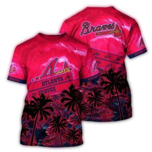 Atlanta Braves Coconut Tropical All-Over Print T-Shirt For Fans