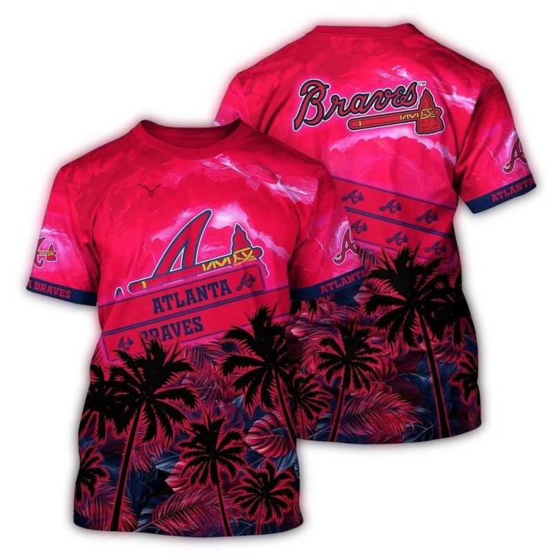 MLB Atlanta Braves 3D T Shirt Chic Baseball Layers For Fans Baseball 1
