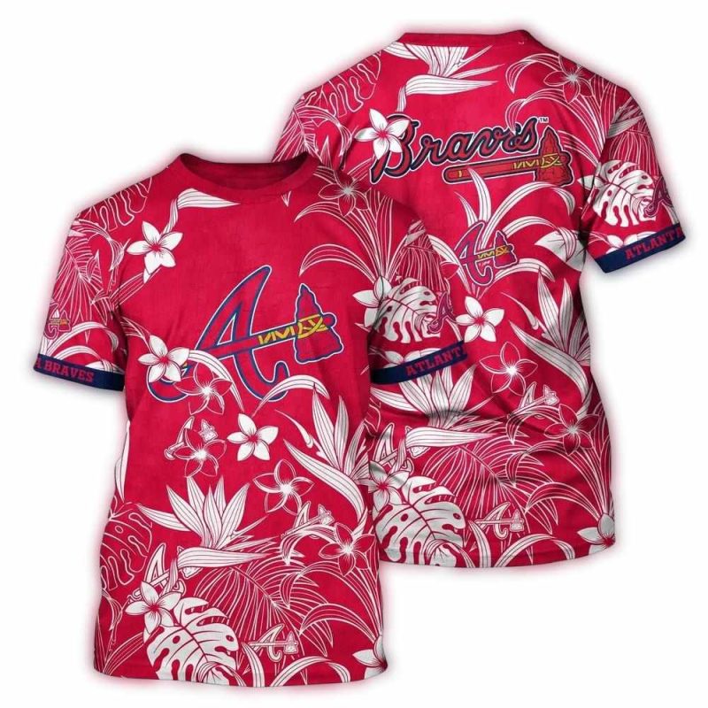 MLB Atlanta Braves 3D T Shirt Island Adventure For Sports Enthusiasts 1