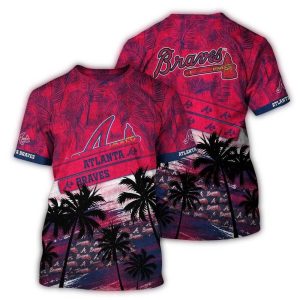 Atlanta Braves Tropical Coconut Beach All-Over Print T-Shirt