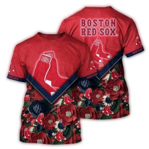 Boston Red Sox Tropical Floral AOP Summer T-Shirt for Fans