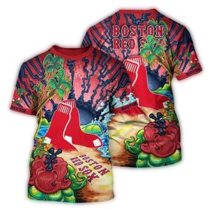Boston Red Sox Masterpiece Parade All-Over Print T-Shirt for Fans