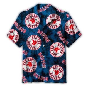 Boston Red Sox Hawaiian Shirt with Circular Logo – Perfect for Fans!