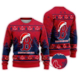 Boston Red Sox Christmas Ugly Sweater - Festive Holiday Apparel