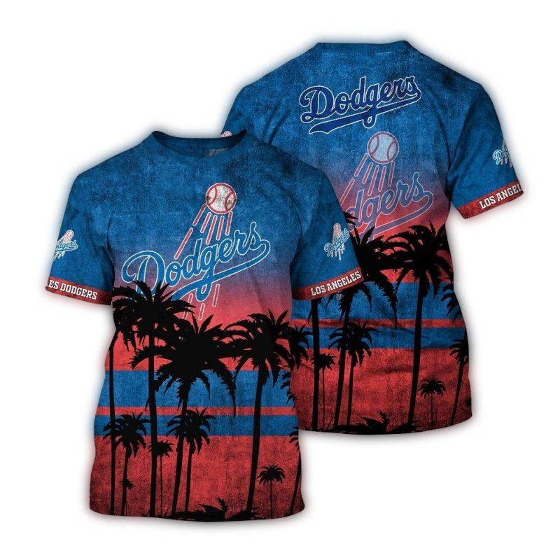 MLB Los Angeles Dodgers 3D T Shirt Casual Style For Fans Sports 1