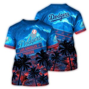 Los Angeles Dodgers Tropical Coconut Sky All-Over Print T-Shirt