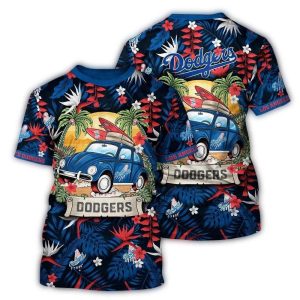 Los Angeles Dodgers All-Over Print Summer Vacation T-Shirt