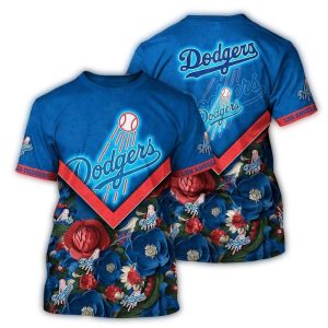 Los Angeles Dodgers Floral AOP T-Shirt - Stylish Blossom Design