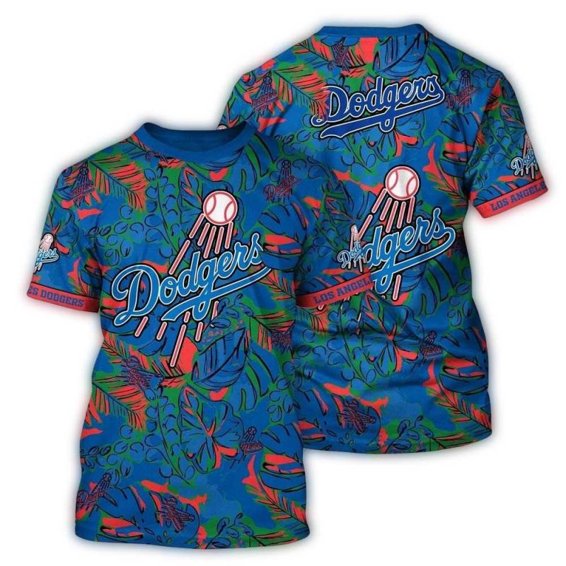 Los Angeles Dodgers Floral Vibes All-Over Print T-Shirt