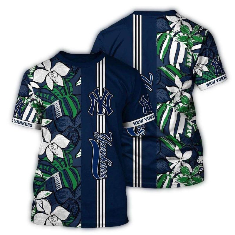 MLB New York Yankees 3D T Shirt Chic Athletic Elegance For Fans Baseball 1