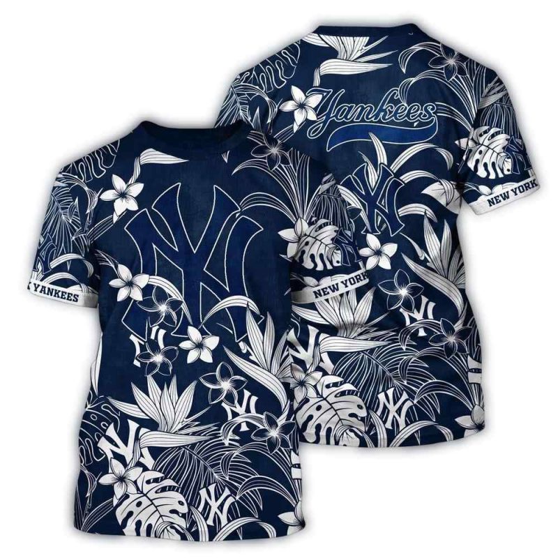 MLB New York Yankees 3D T Shirt Island Adventure For Sports Enthusiasts 1