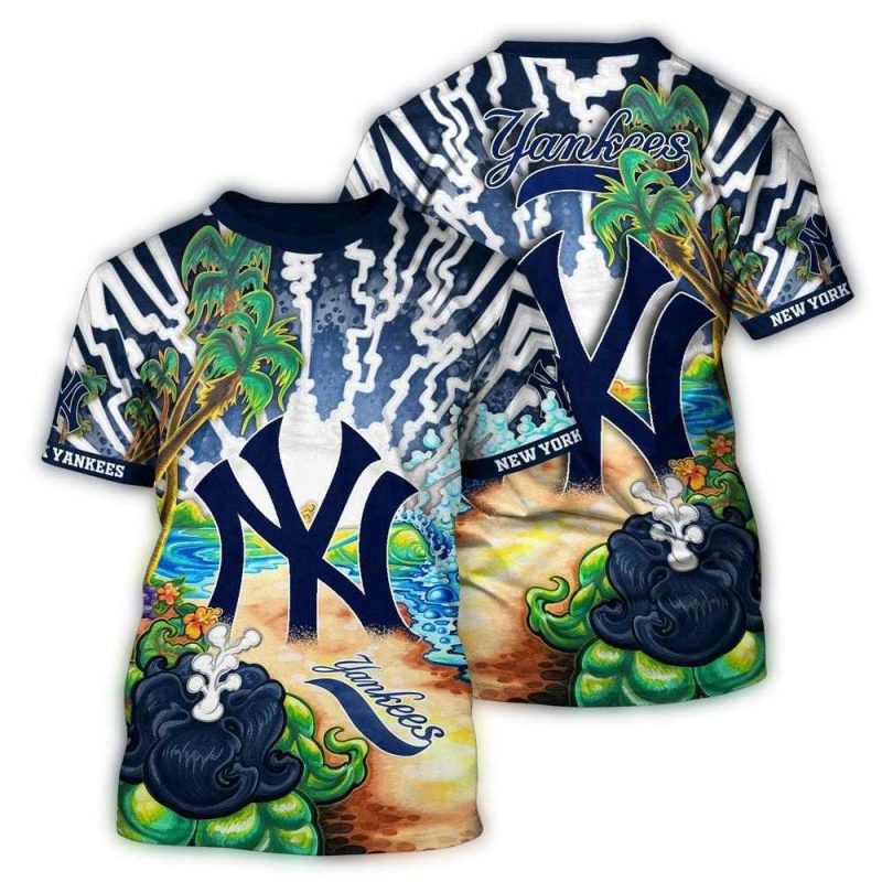 MLB New York Yankees 3D T Shirt Masterpiece Parade For Sports Enthusiasts 1