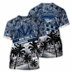 Vintage New York Yankees Coconut Beach All-Over Print T-Shirt