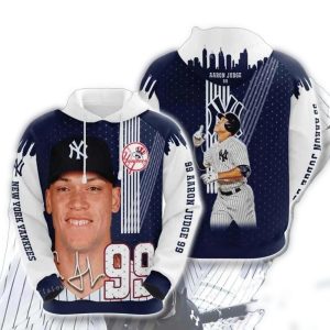 Aaron Judge New York Yankees Signature All-Over Print Hoodie