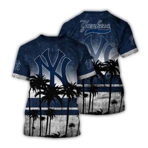 New York Yankees Coconut Sunset Tropical All-Over Print T-Shirt