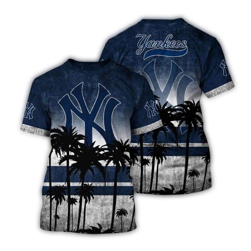 MLB NewYork Yankees 3D T Shirt Casual Style For Fans Sports 1