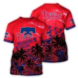 Philadelphia Phillies Tropical Coconut Print T-Shirt for Fans