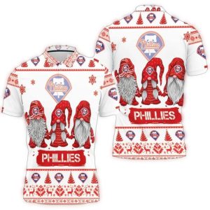 Philadelphia Phillies Christmas Gnomes All Over Print T-Shirt for Fans