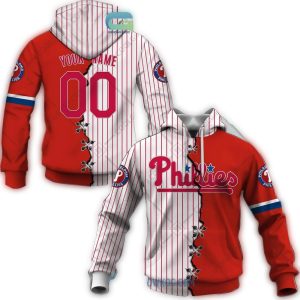 Custom Philadelphia Phillies All-Over Print Hoodie for Fans