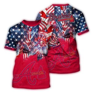 Atlanta Braves Flag All-Over Print T-Shirt For Fans
