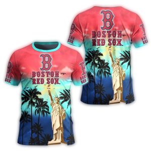 Boston Red Sox Coconut Tropical AOP T-Shirt for Summer Style