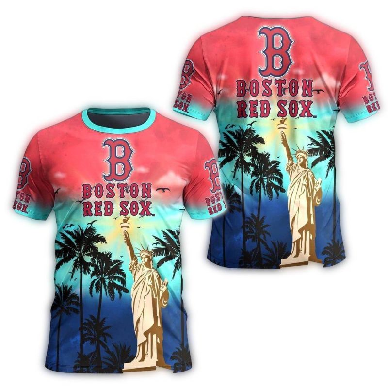 Boston Red Sox Coconut Tropical AOP T-Shirt for Summer Style