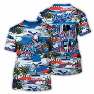 Los Angeles Dodgers Summer Vibes All-Over Print T-Shirt