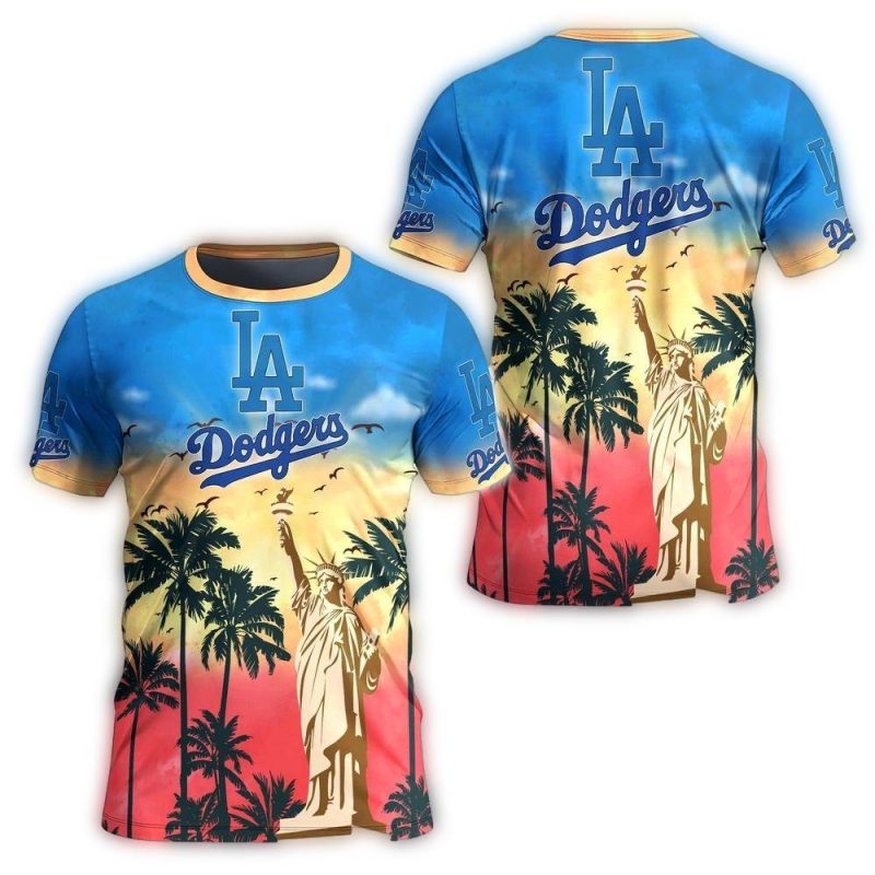 MLB Los Angeles Dodgers 3D T Shirt Tropical Elegance For Fans Sports 1 snkks2