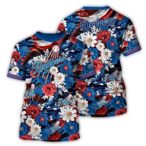 Los Angeles Dodgers Tropical Floral AOP T-Shirt for Fans