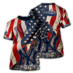 New York Yankees 4Th Of July All-Over Print T-Shirt For Patriotic Fans