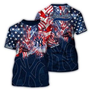 New York Yankees Flag All-Over Print T-Shirt For Fans