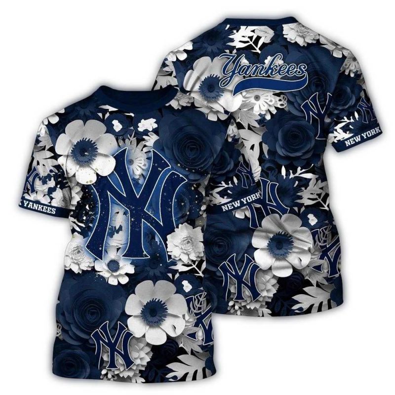 MLB New York Yankees 3D T Shirt Sunset Slam Chic For Fans Sports 1 twdkzq