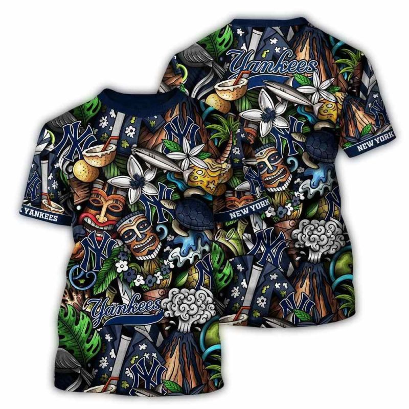 MLB New York Yankees 3D T Shirt Sunset Symphony For Fans Sports 1 tc0xhb