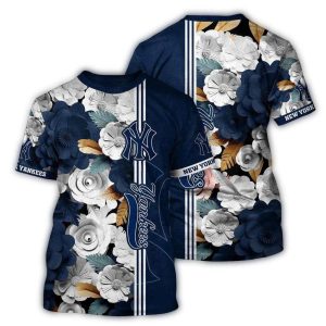 New York Yankees Floral Blossom All-Over Print T-Shirt