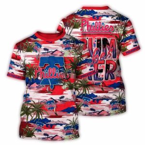 Philadelphia Phillies Summer Vibes All-Over Print T-Shirt for Fans