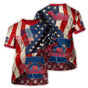 Philadelphia Phillies Blossom Bliss All-Over Print T-Shirt for Fans