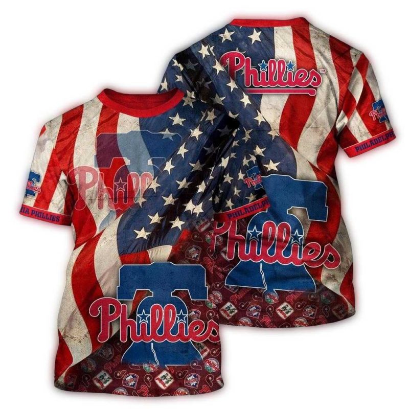 Philadelphia Phillies Blossom Bliss All-Over Print T-Shirt for Fans