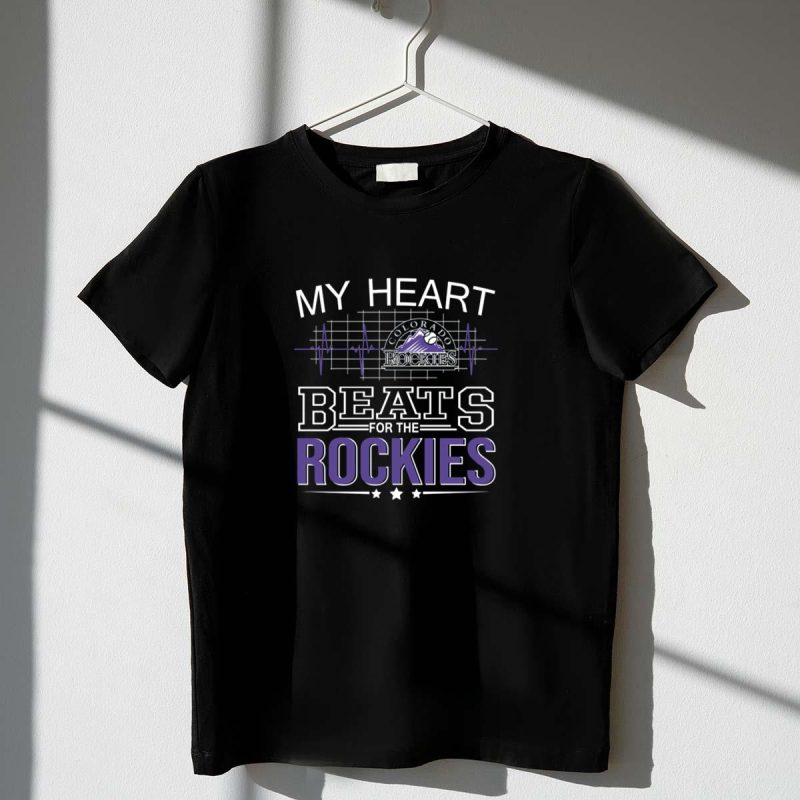 MY HEART BEATS FOR THE COLORADO ROCKIES T Shirt t shirt 1 1